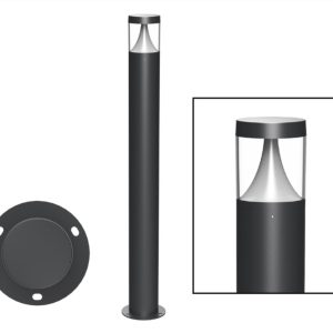 12W Round Everest IP65 Bollard